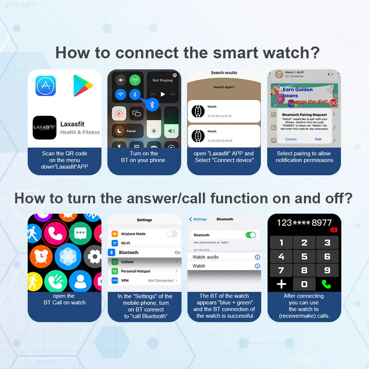 Health & Call Smartwatch - LAXASFIT H9 and H6 Smartwatch