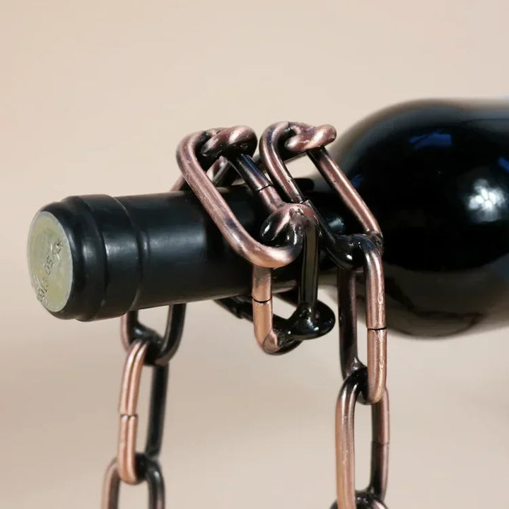 Floating Iron Chain Wine Rack