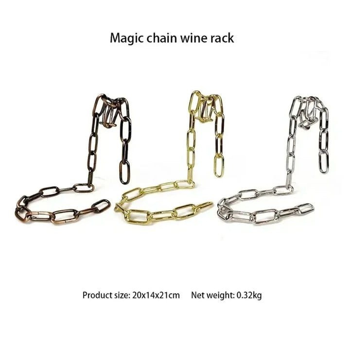 Floating Iron Chain Wine Rack