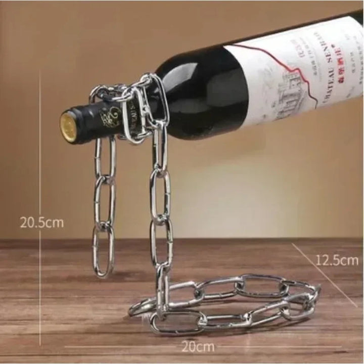 Floating Iron Chain Wine Rack