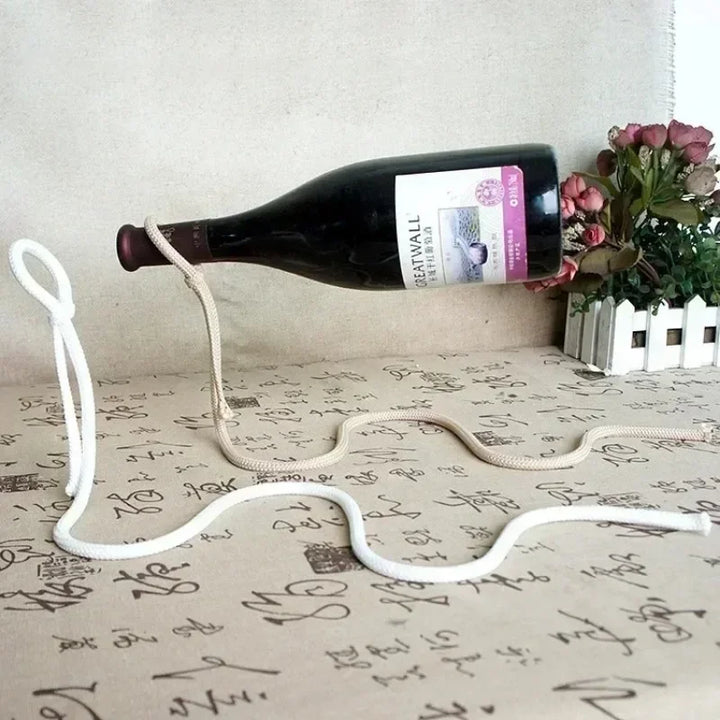 Floating Iron Chain Wine Rack