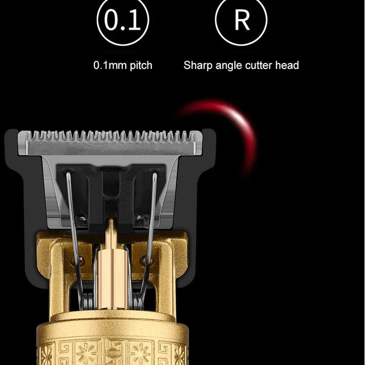 T9 Vintage Electric Hair Trimmer for Men – Rechargeable & Stylish