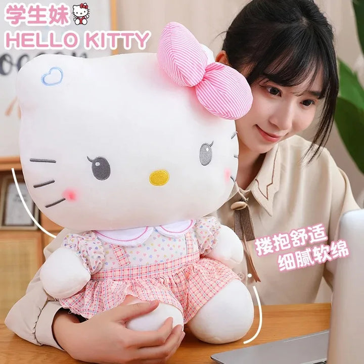 Sanrio Hello Kitty Anime Hello Kitty Stuffed Toys Plushier Soft Pillow Birthday Gifts For Girls Kawaii Hello Kitty Plush Dolls