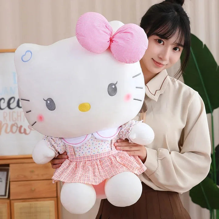 Sanrio Hello Kitty Anime Hello Kitty Stuffed Toys Plushier Soft Pillow Birthday Gifts For Girls Kawaii Hello Kitty Plush Dolls