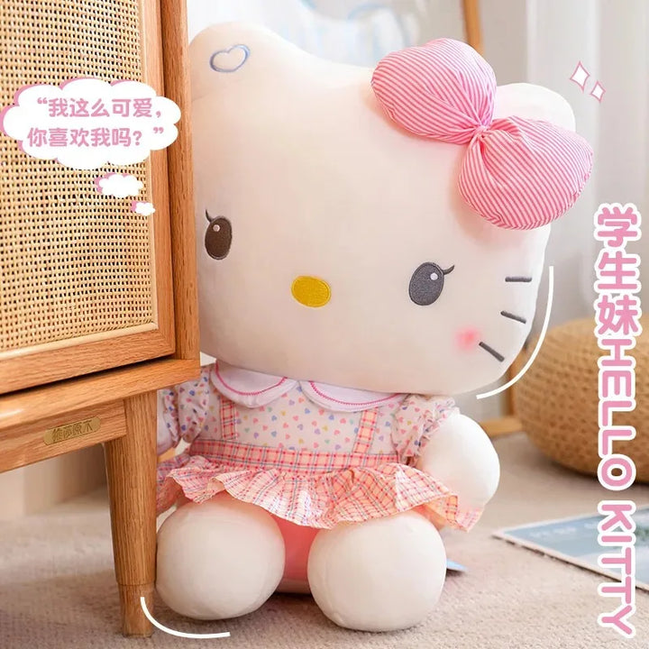 Sanrio Hello Kitty Anime Hello Kitty Stuffed Toys Plushier Soft Pillow Birthday Gifts For Girls Kawaii Hello Kitty Plush Dolls