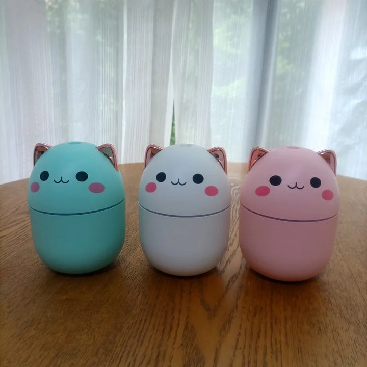 Hot Sale 250ml Cute Cat Air Humidifier Diffuser USB Mist Maker Mini Humidificador with Night Light