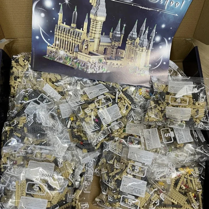 Micro Bricks City Creative Medieval Magic Castle Series School Architecture Palace Model Building Blocks Gifts Kid Assembly Toys