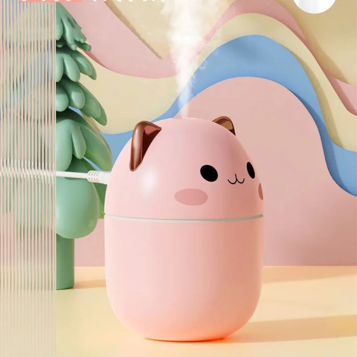 Hot Sale 250ml Cute Cat Air Humidifier Diffuser USB Mist Maker Mini Humidificador with Night Light