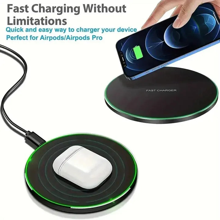 Fast Wireless Charging Pad for iPhone & Samsung Devices